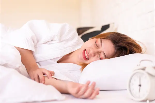 Woman suffering from bruxism